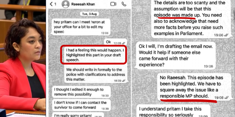 “I’m really sorry Pritam!” – Read Raeesah’s texts with Pritam after she lied in Parliament
