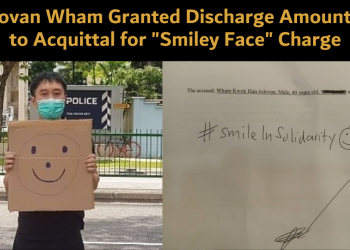Jolovan Wham gets Discharge Amounting to Acquittal for “Smiley” Charge