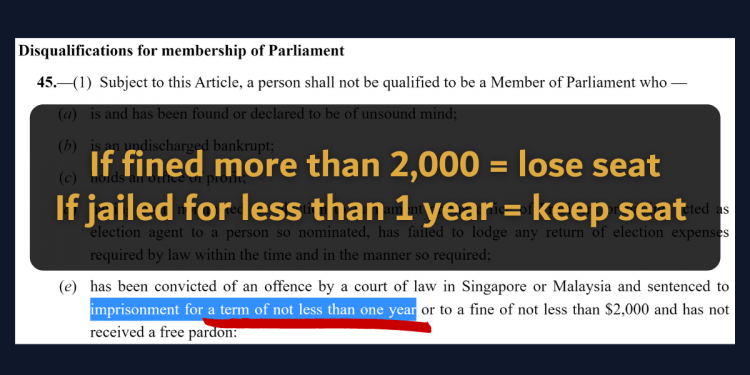Fine or Jail? – Which is better for WP MPs to keep their seats?