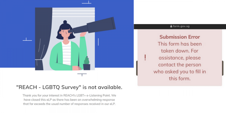 Govt survey on Section 377A and LGBT Issues has been removed
