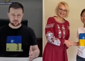 President Zelenskyy wears shirt designed by Singaporean teenager Ava Soh for speech at Shangri-La Dialogue