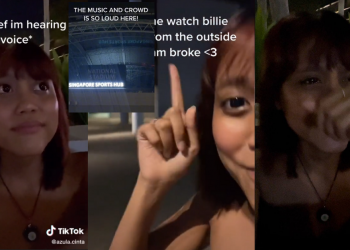 ‘So Smart!’ – Azula, 21, a Billie Eilish fan without tickets, enjoys concert & sings along from outside Singapore’s National Stadium