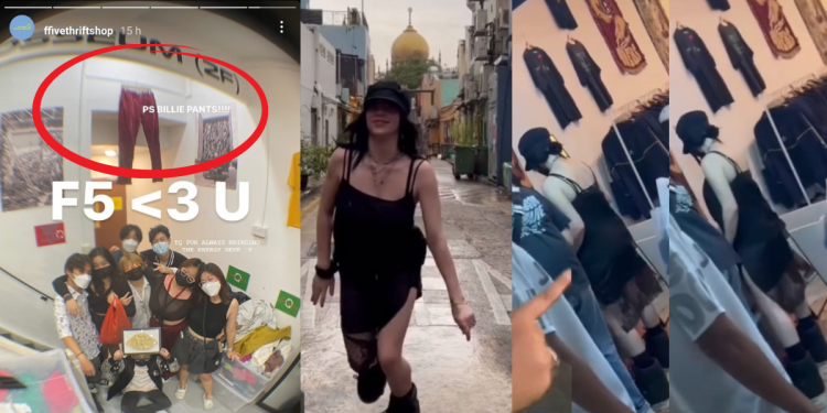 Billie Eilish pays surprise visit to thrift and vintage shops in Singapore, wanted to buy corduroy pants but she was spotted by fans