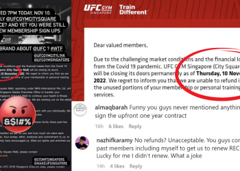 UFC GYM members are up in arms after City Square outlet shuts with no refunds or prior notice