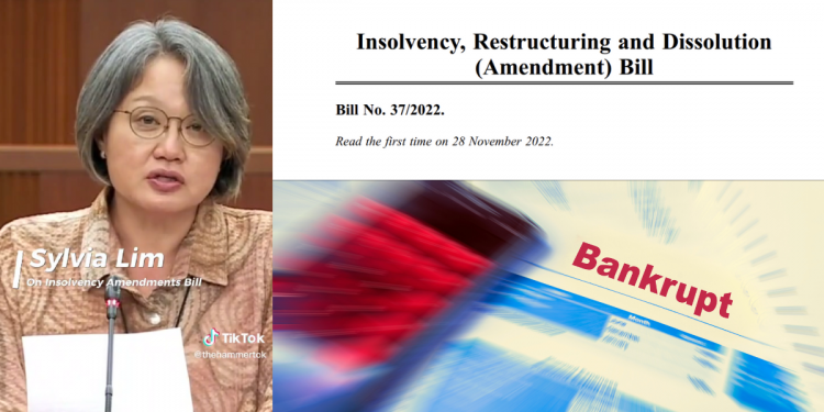 ‘I hope the bankruptcy experience is a less painful one’: WP MP Sylvia Lim raises questions from a debtor’s perspective on dealing with PTIBs