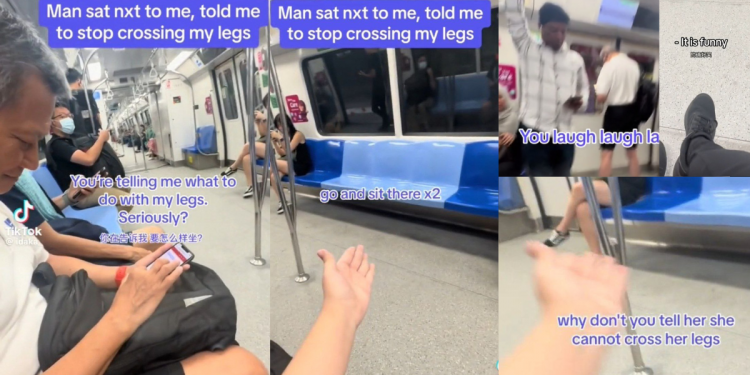 ‘Don’t tell me what to do with my body!’ Woman calls out Man who asked her not to cross her legs in MRT