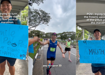 “Smile If You Pooped in Your Pants”! Man Cheers On Marathon Runners After he is Unable to Complete