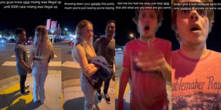 Racist Man Harasses Couple Over “Race Mixing”