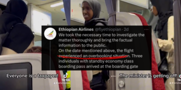 “Everyone’s a taxpayer” – Ethiopian Airlines denies claims of VIP treatment after woman was forcibly removed from ET308 flight