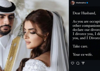 “As you are occupied with other companions, I hereby declare our divorce” – Dubai Princess Declares Divorce on Instagram