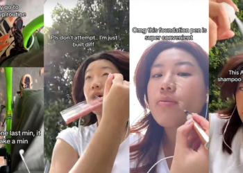 Singaporean Girl Wins Praise for Makeup Skills While Cycling and Recording Herself