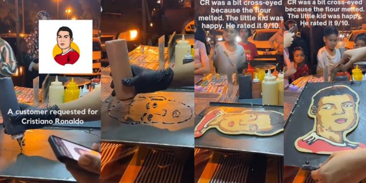 Pancake Seller Wins Hearts with Stunning Pancake Portraits