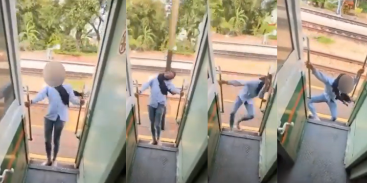 Woman Hits Head on Pole While “Content Creating” on Moving Train in Thailand