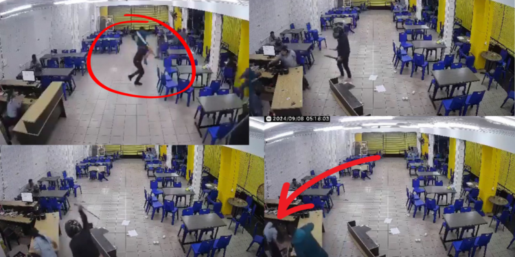 Terrified Customers Flee as Armed Robbers Strike Kuching Coffee Shop at Dawn