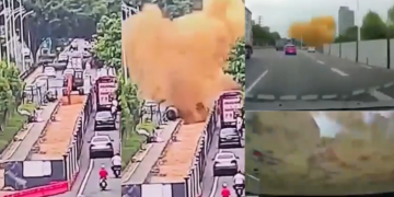 Sewage Explosion Causes ‘Poo-cano’ Eruption in China, Drivers and Pedestrians Affected