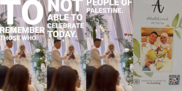 Singapore Wedding Honors Palestine, Encourages Donations via QR Code