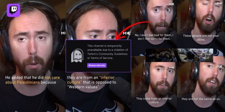 Twitch Streamer Asmongold Faces Suspension for Racist Palestine Comments