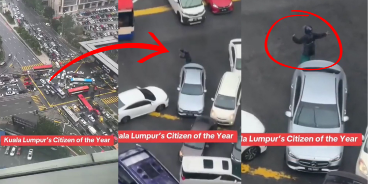 Selfless Malaysian Citizen Becomes a “Traffic Police” Amid Kuala Lumpur’s Gridlock