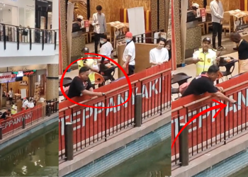 Malaysian Man Caught Fishing Inside Mall Canal, Ignores Security’s Warnings