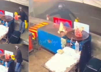 Two Men Detained After Pigs Heads Placed on Food Stall Counter