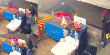 Two Men Detained After Pigs Heads Placed on Food Stall Counter