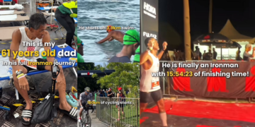 61-Year-Old Malaysian Dad Completes 226KM Triathlon, Proving Age is Just a Number