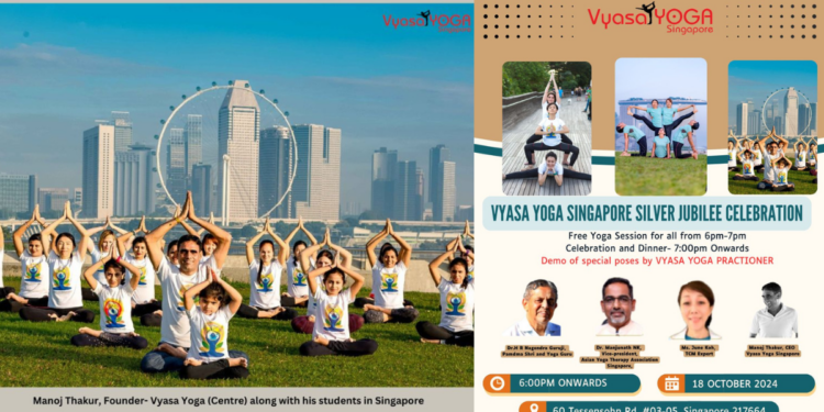 Vyasa Yoga Singapore Celebrates 25 Years of Wellness Excellence