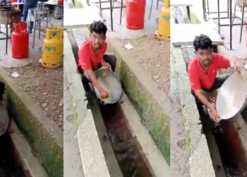 Prata Stall Worker in Malaysia Caught Washing Wok with Drain Water