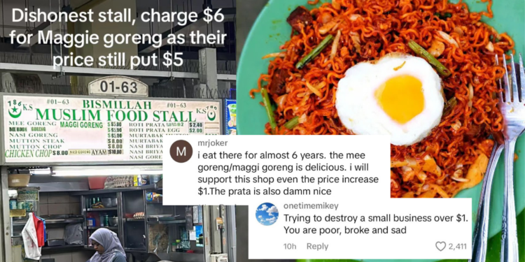 Netizens Slam Consumer for Criticizing Bismillah Muslim Food Stall’s $1 Price Difference