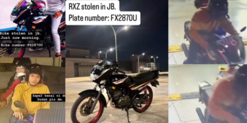 Motorcycle Stolen in Johor Bahru; Singaporean Man Seeks Public’s Help