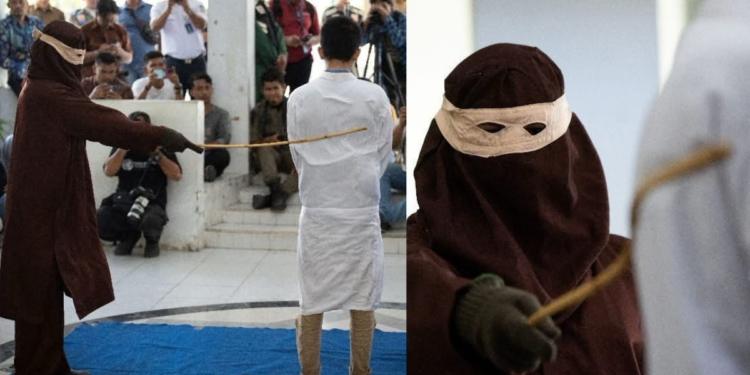 Two Indonesian Men Caned Publicly After Locals Caught Them in a Same-Sex Relationship