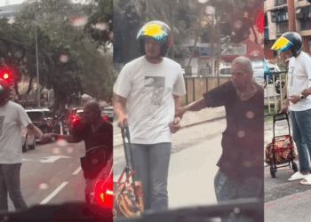 Young Man Helps Elderly Woman Cross Road and Carry Her Trolley, Winning Hearts Online