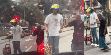 Young Man Helps Elderly Woman Cross Road and Carry Her Trolley, Winning Hearts Online