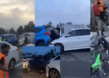 14-Vehicle Collide with Each Other in Penang After One Driver Brakes Suddenly, Causing Major Traffic Jam