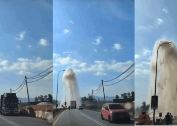 Burst Pipe in M’sia Sends Water Gushing Into Sky in Viral Video
