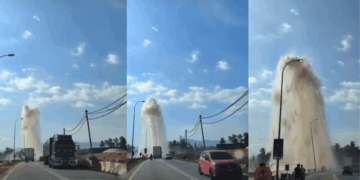 Burst Pipe in M’sia Sends Water Gushing Into Sky in Viral Video