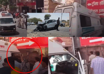 Ambulance Crashes Into Hospital Wall While Transporting Injured Police Officers in India