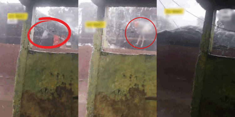 Terrifying Storm in India: Roof Blown Away with Children Clinging Onto It