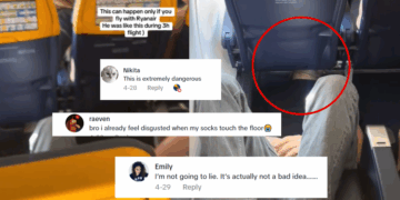 Passenger Sleeps on Ryanair Flight Floor With Legs on Seat, Sparks Online Debate