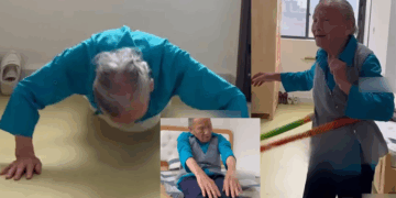 Retired Kindergarten Teacher, 92, Inspires with Daily 200 Push-Ups and 100 Sit-Ups