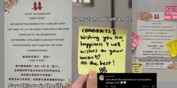 Neighbours Flood HDB Lift with Well-Wishes After Couple Shares Wedding Notice