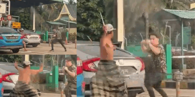 Two Men Seen Squaring Off at Toll Booth, One Now Wanted by Police