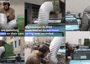 Afghan Taxi Drivers Mount DIY Coolers ‘To Kill Heat’