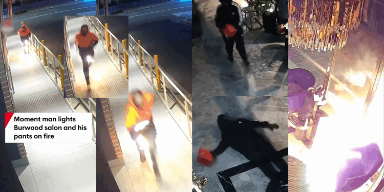 “Take This Idiot Off the Road,” Say Police After Man Sets Salon — and Himself — on Fire