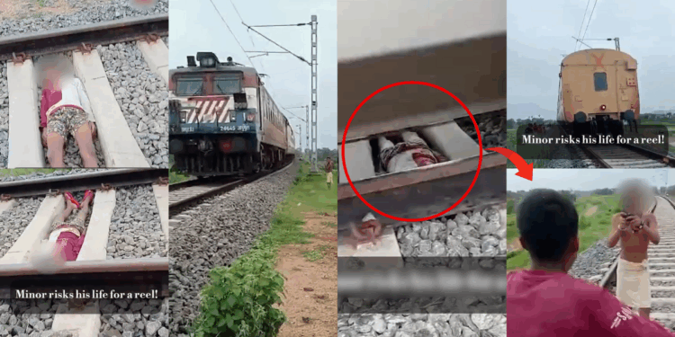 Teen in India Lays on Train Tracks Under Speeding Train for Viral Video, Survives