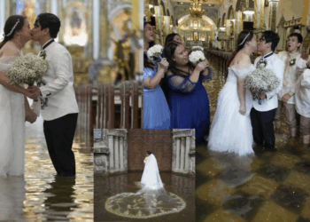 Love Rises Above Flood: Filipino Couple Marries in Submerged Church Amid Typhoon