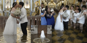 Love Rises Above Flood: Filipino Couple Marries in Submerged Church Amid Typhoon