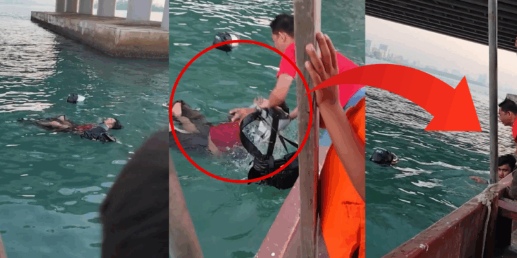 Motorcyclist Thrown Off Bridge Into Sea, Rescued by Passing Fishermen