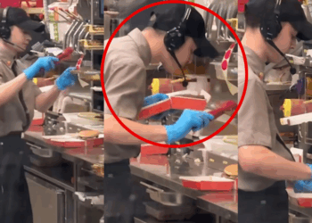 Caught on Camera: Restaurant Worker Spits in Burger, Allegedly Over Dispute With Customer
