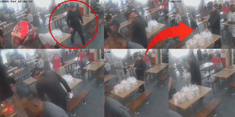 Man Caught on CCTV Allegedly “Posing” as Food Delivery Rider, Takes Food Order